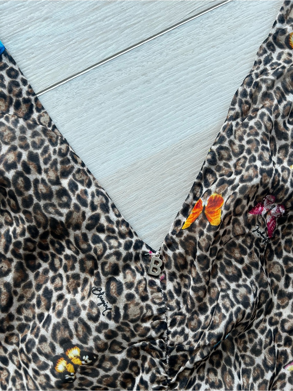 Blumarine Cheetah Print Butterfly Silk Dress 🐆🦋 - Picture 6 of 10